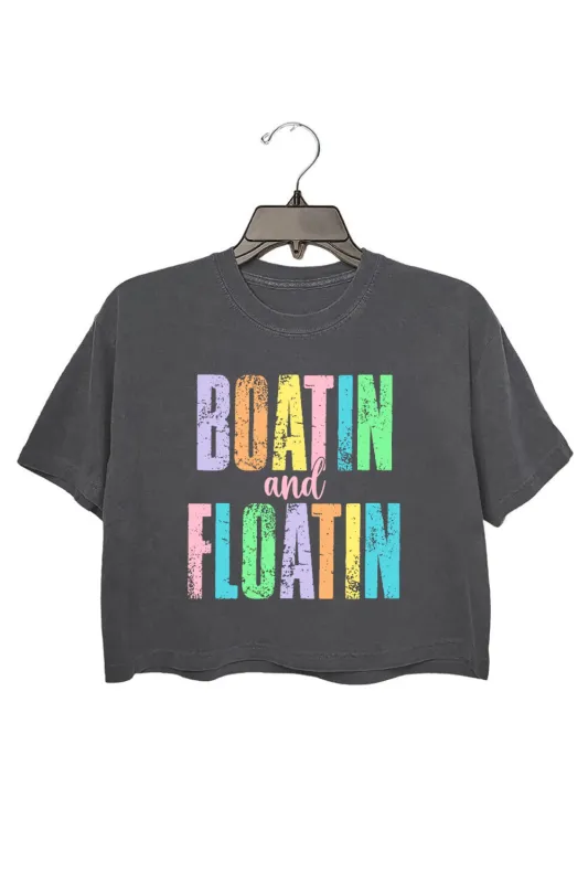 Boatin And Floatin Summer Lake Crop Top For Women sold by Fancy Tees