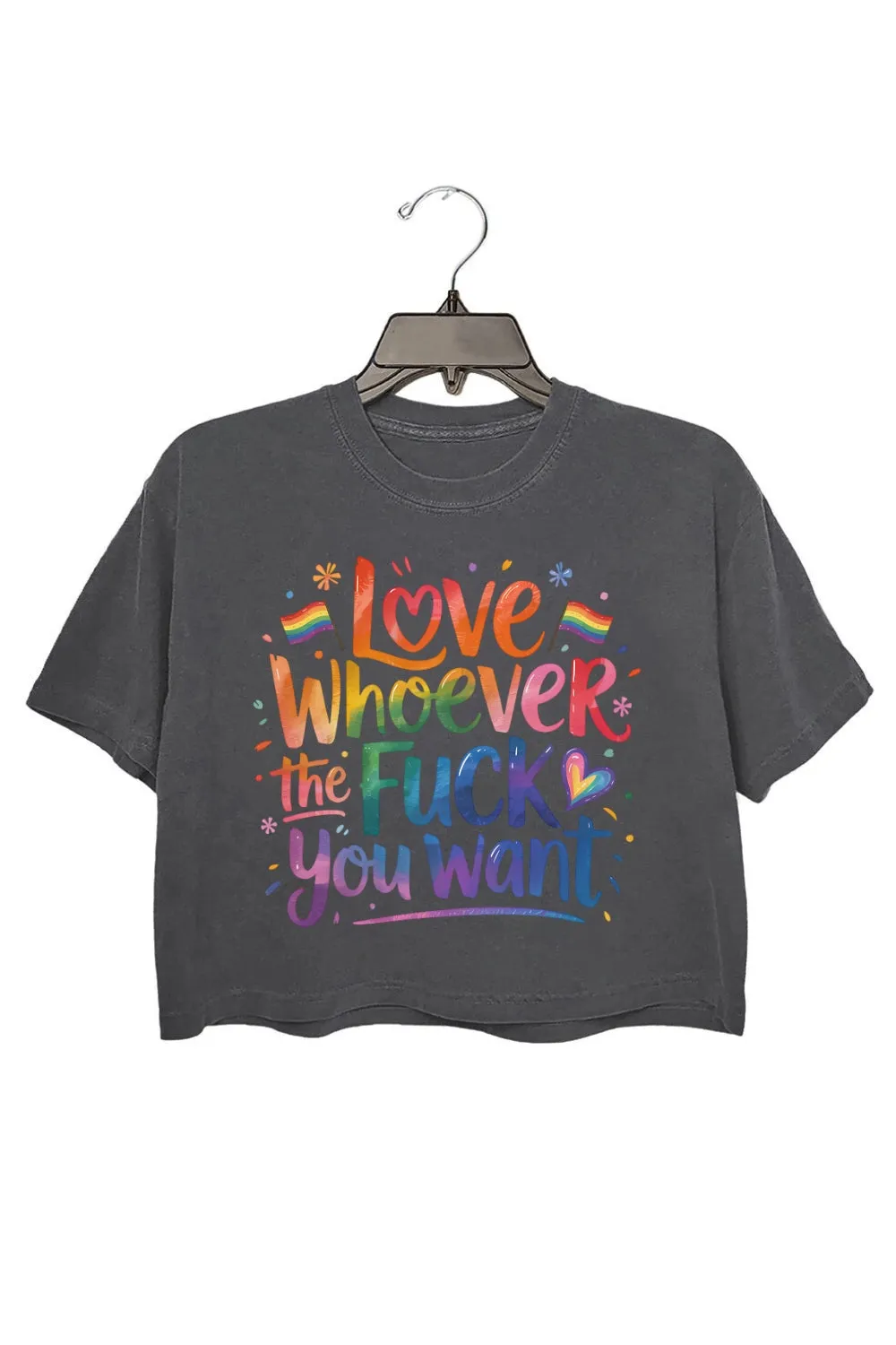 Love Whoever The F You Want Crop Top For Women sold by Fancy Tees