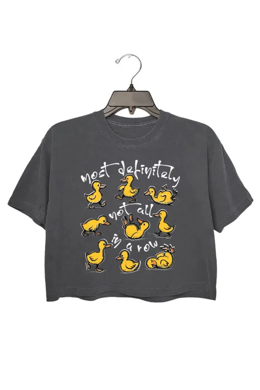 Funny Ducks Not All In A Row Crop Top For Women sold by Fancy Tees