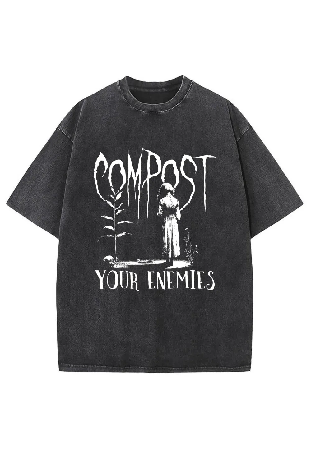 Retro Compost Your Enemies Washed Tee sold by Fancy Tees