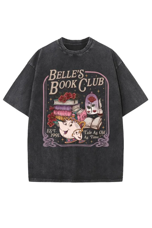 Belle's Book Club EST 1991 Vintage Washed Tee sold by Fancy Tees