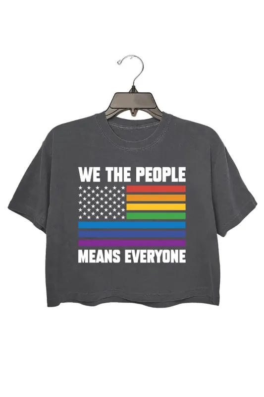 We The People Means Everyone Crop Top For Women sold by Fancy Tees