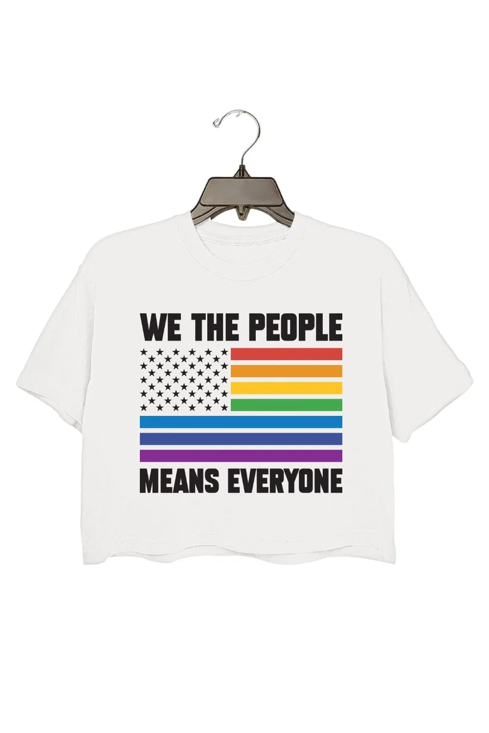 We The People Means Everyone Crop Top For Women sold by Fancy Tees product image thumbnail 2