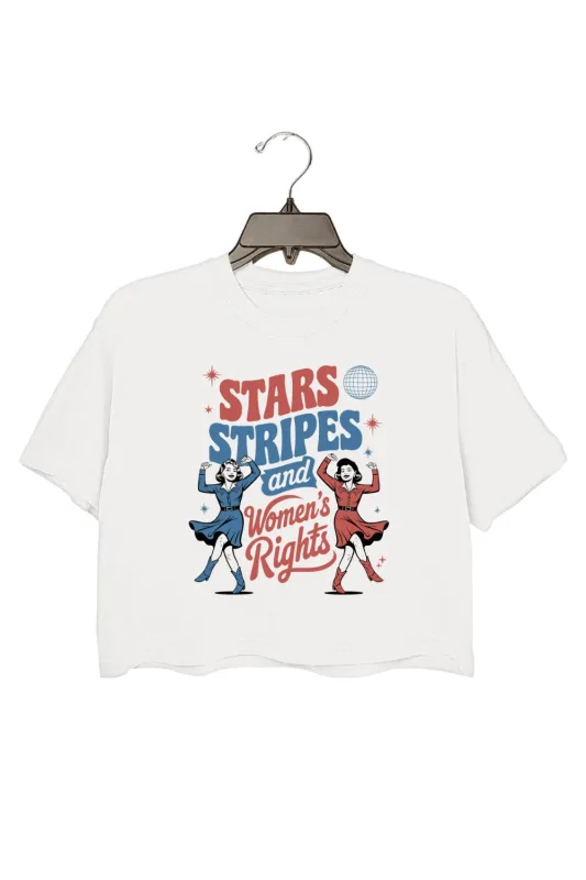 Stars Stripes And Women's Rights Crop Top For Women sold by Fancy Tees