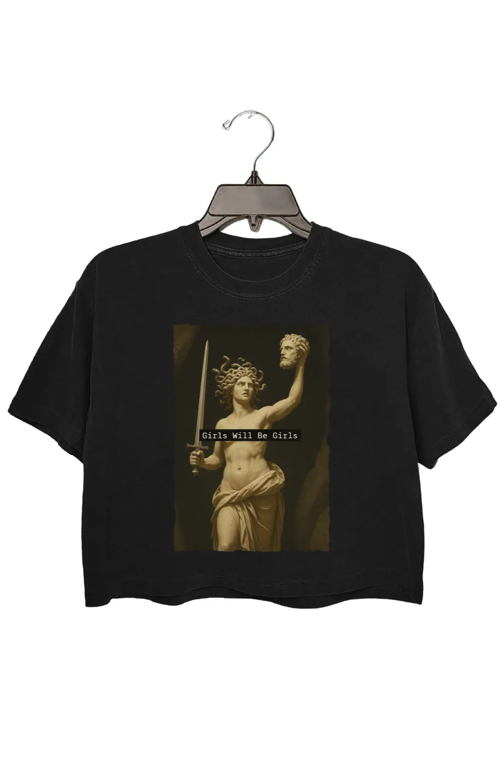 Girls Will Be Girls Medusa Crop Top For Women sold by Fancy Tees product image thumbnail 3