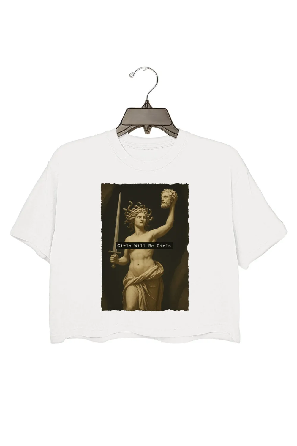 Girls Will Be Girls Medusa Crop Top For Women sold by Fancy Tees product image thumbnail 2