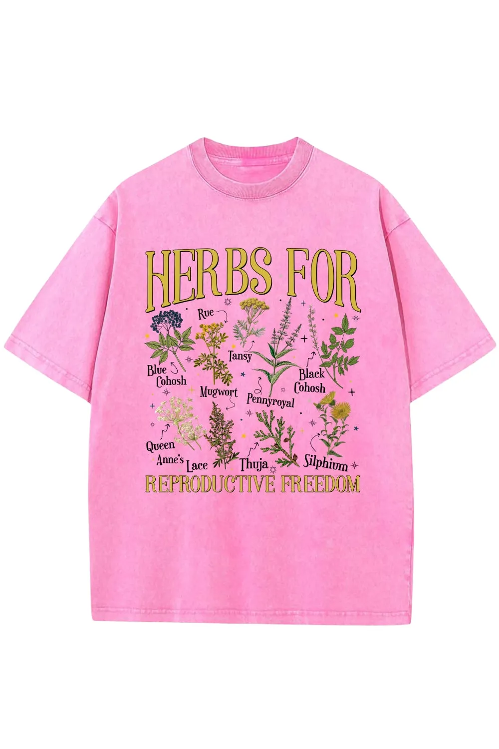 Herbs For Reproductive Freedom Womens Rights Washed Tee sold by Fancy Tees product image thumbnail 2