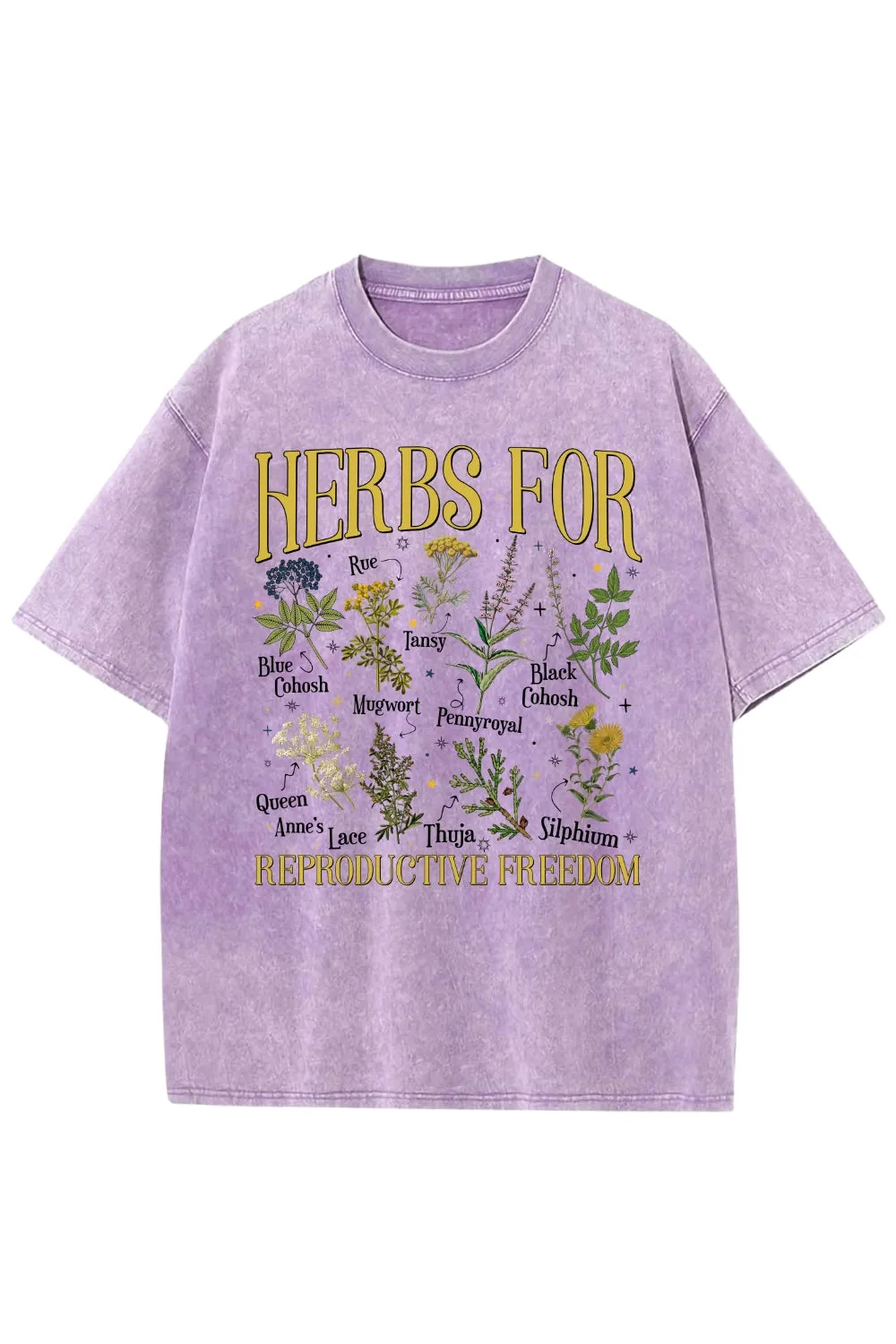 Herbs For Reproductive Freedom Womens Rights Washed Tee sold by Fancy Tees product image thumbnail 3