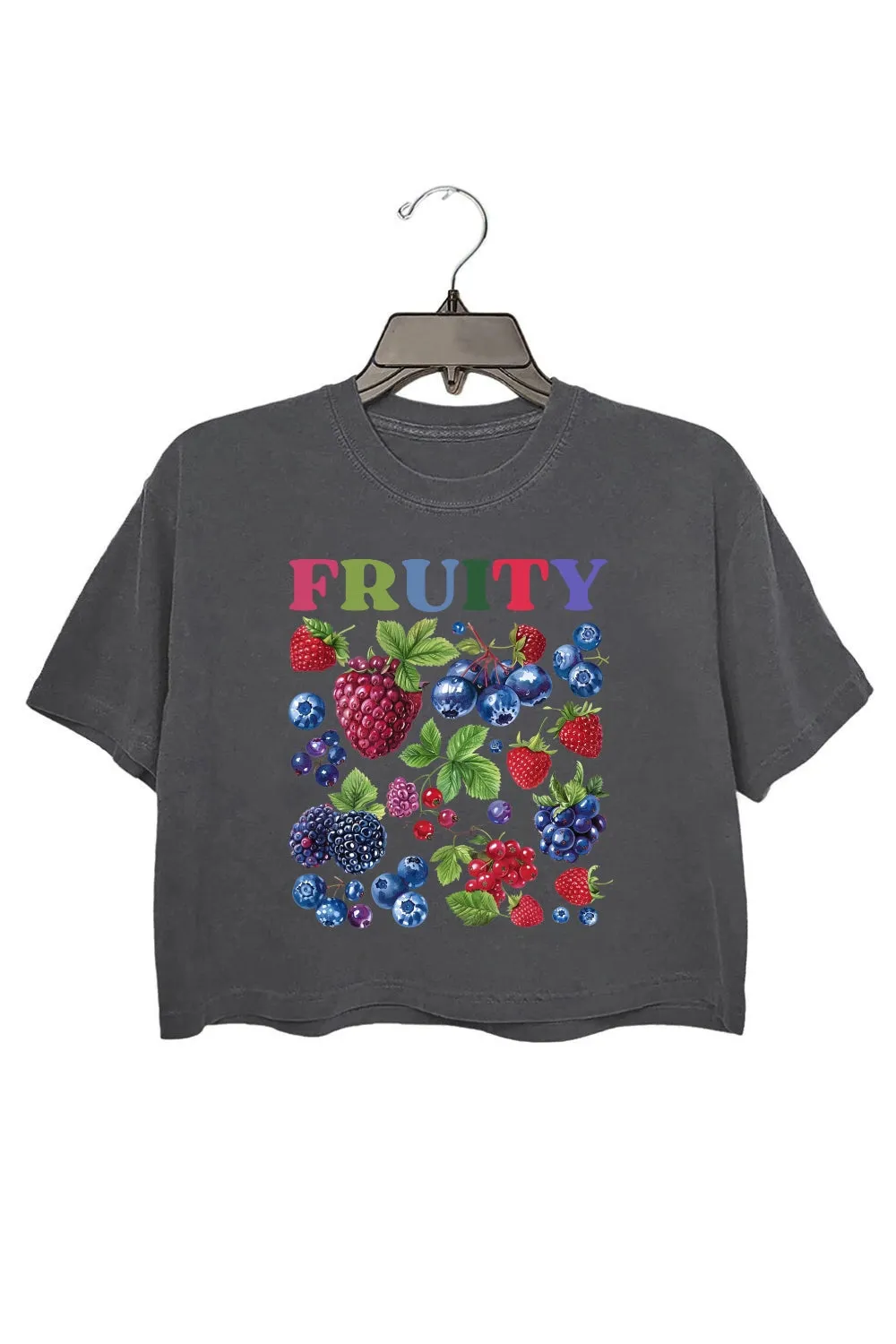 Fruity Subtle Pride Crop Top For Women sold by Fancy Tees product image thumbnail 2