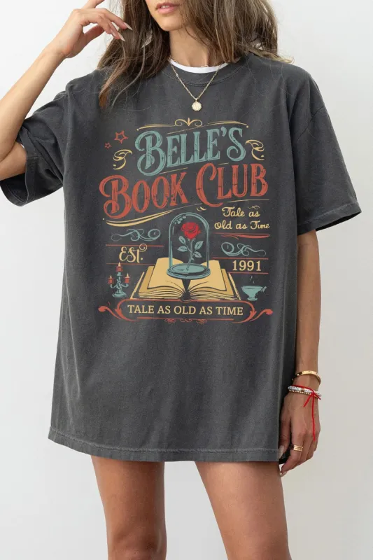 Vintage Retro Belle's Book Club Tee For Women sold by Fancy Tees