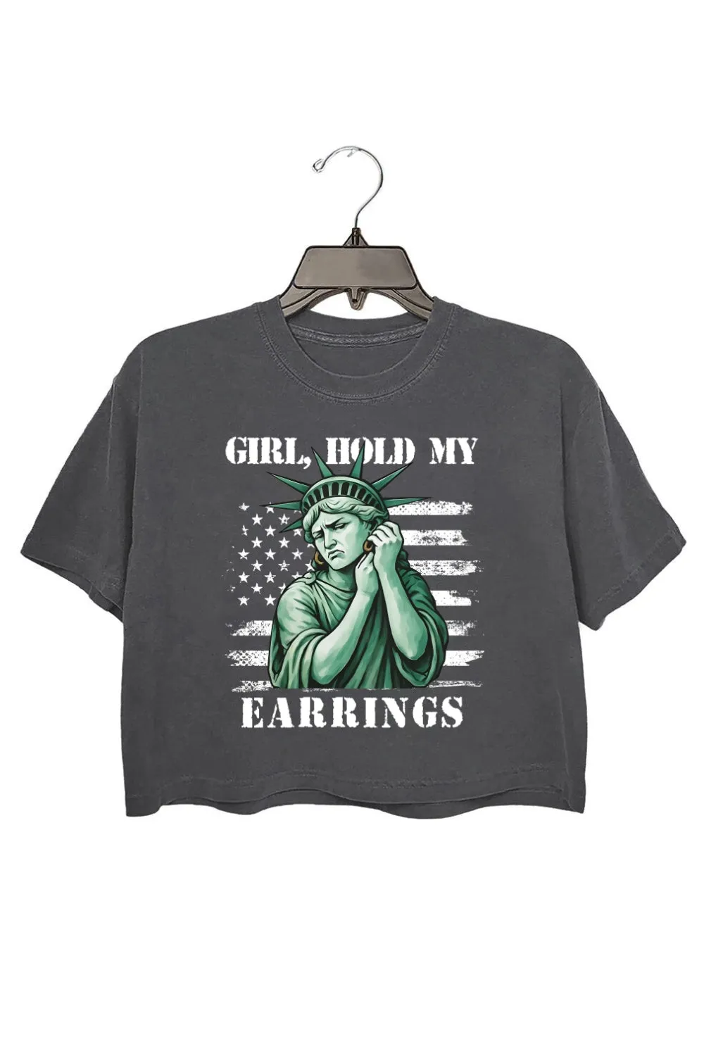Girl Hold My Earrings FDT Crop Top For Women sold by Fancy Tees