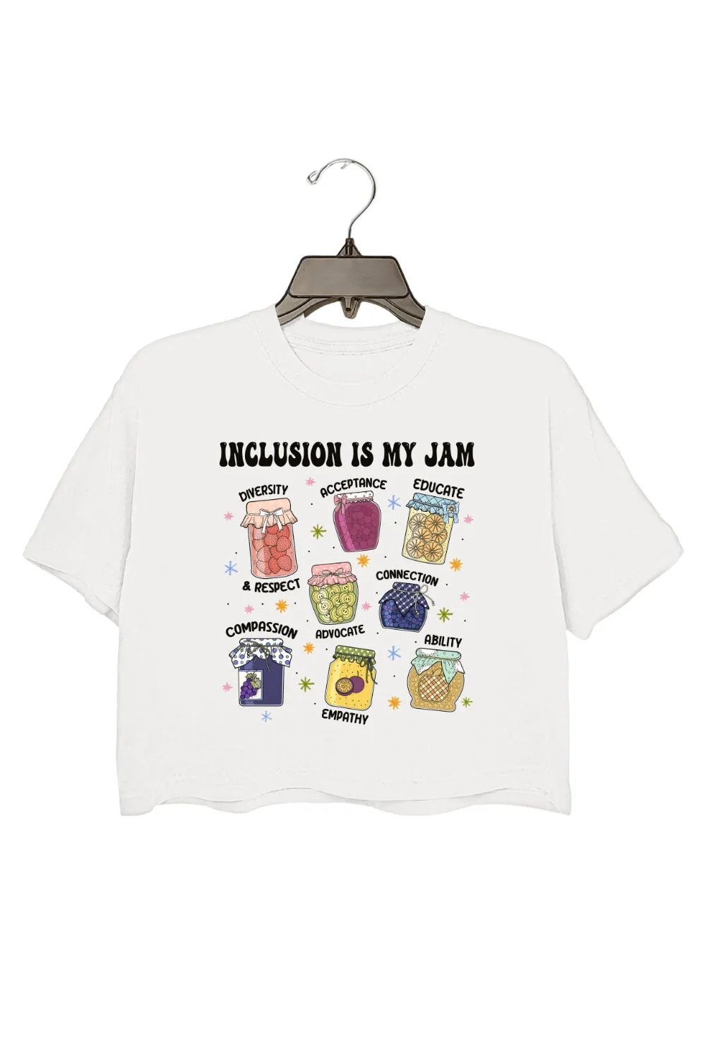 Inclusion Is My Jam Crop Top For Women sold by Fancy Tees product image thumbnail 2