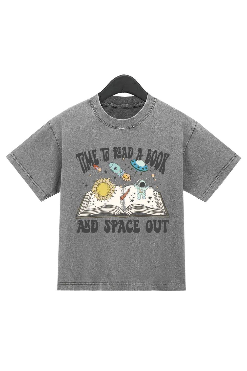 Time To Read A Book And Space Out Washed Crop Top For Women sold by Fancy Tees