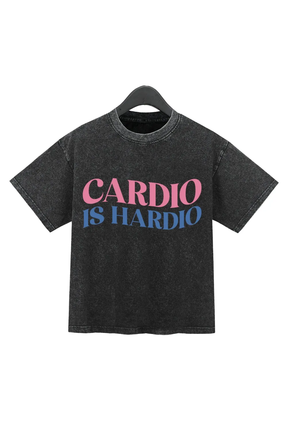 Cardio Is Hardio Washed Crop Top For Women sold by Fancy Tees