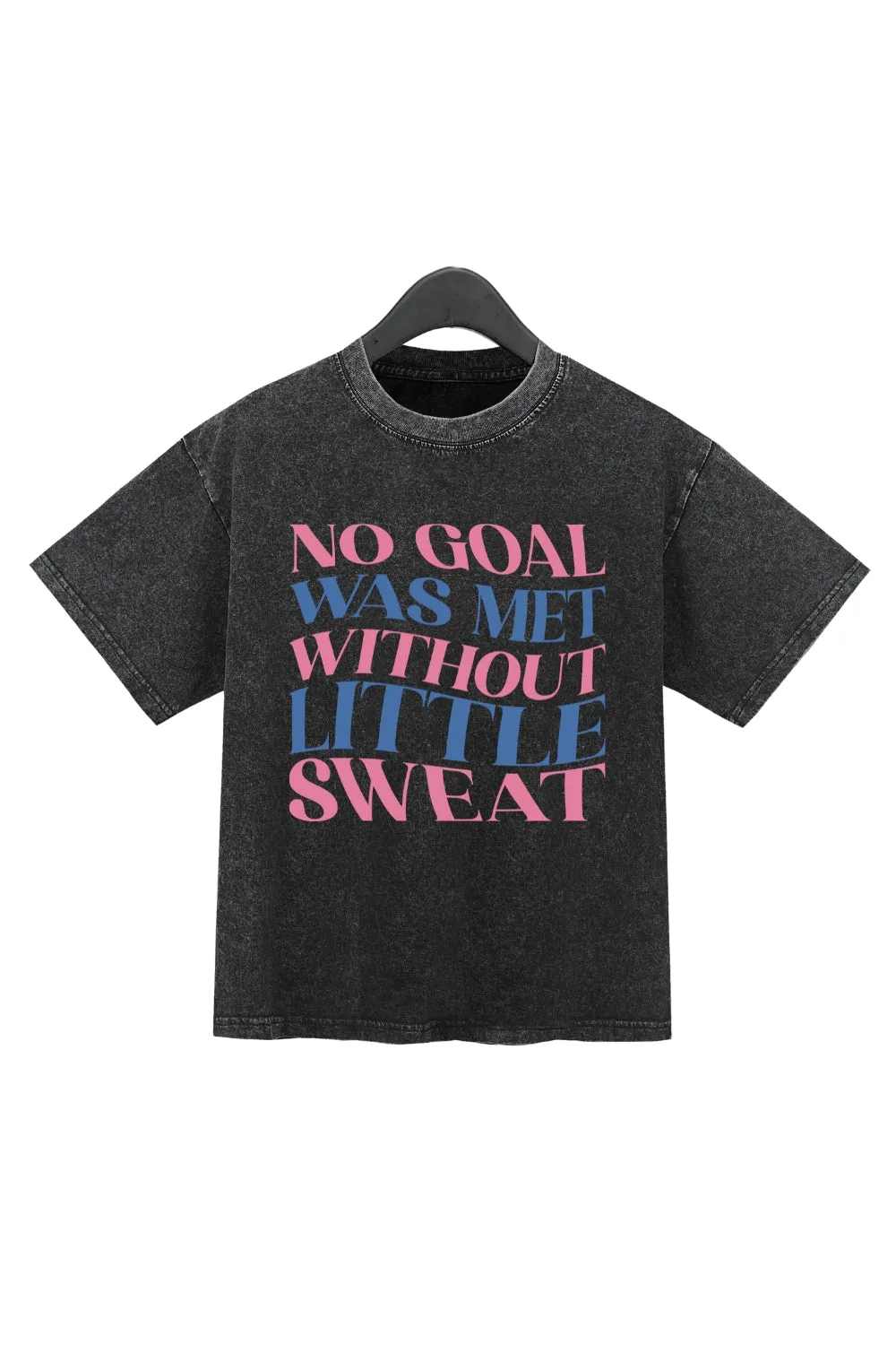 No Goal Was Met With Little Sweat Washed Crop Top For Women sold by Fancy Tees
