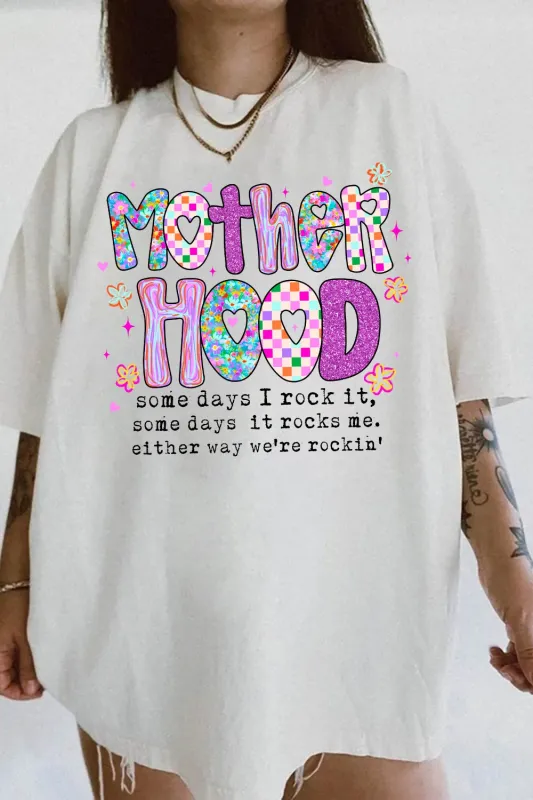 Motherhood Coquette Bow Checker Tee For Women made by Fancy Tees