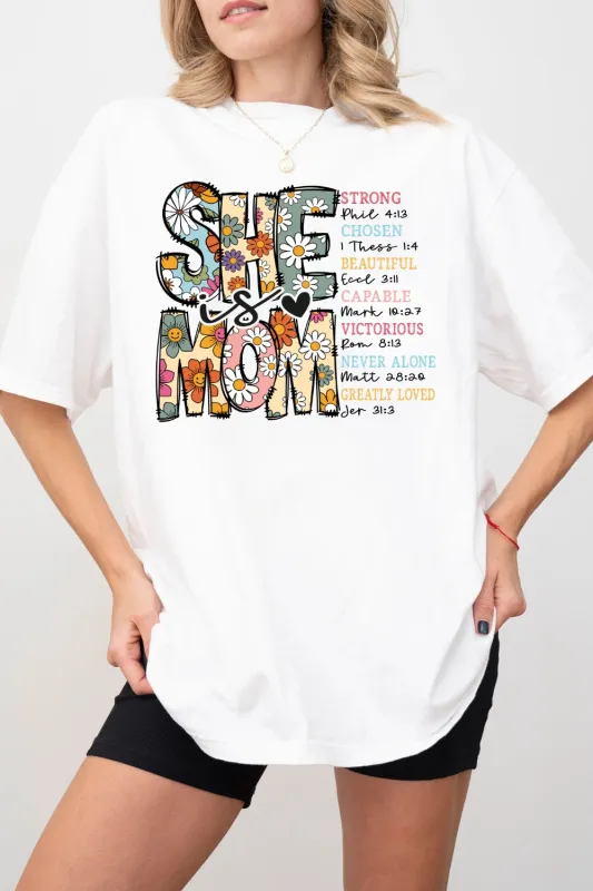 She is Mom Bible Verses Tee For Women sold by Fancy Tees