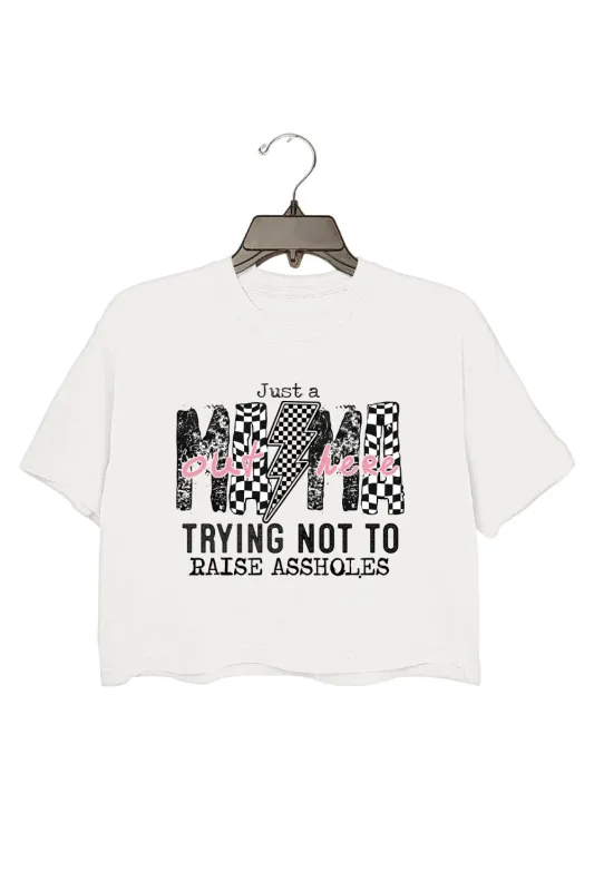 Just A Mom Out here Crop Top For Women sold by Fancy Tees