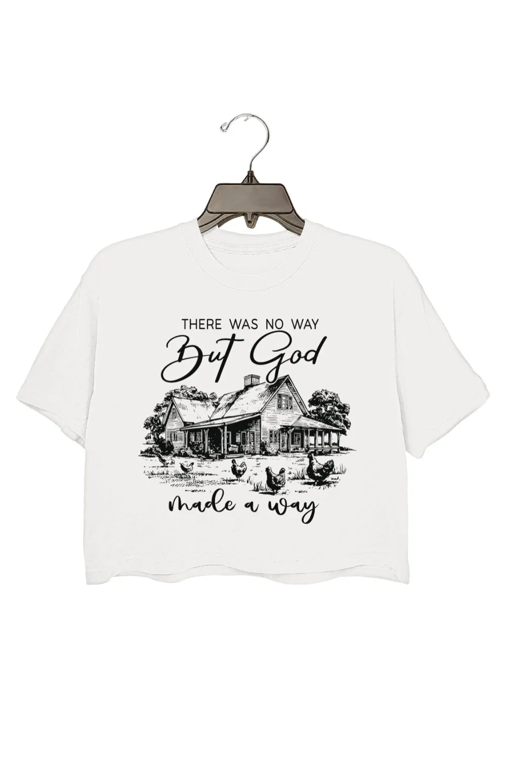 God Made A Way Faith Crop Top For Women sold by Fancy Tees product image thumbnail 2