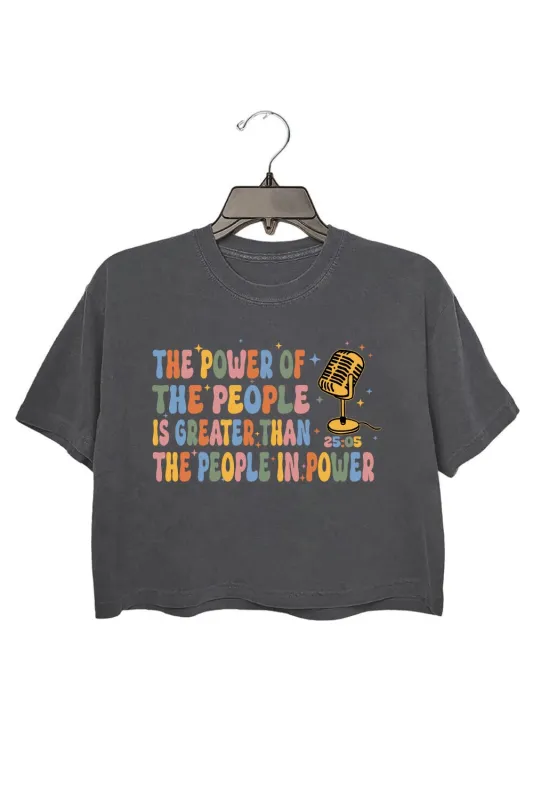 The Power Of The People Crop Top For Women sold by Fancy Tees