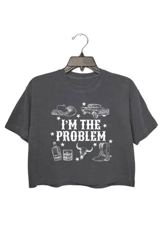 I'm The Problem Wallen Cowboy Crop Top For Women sold by Fancy Tees