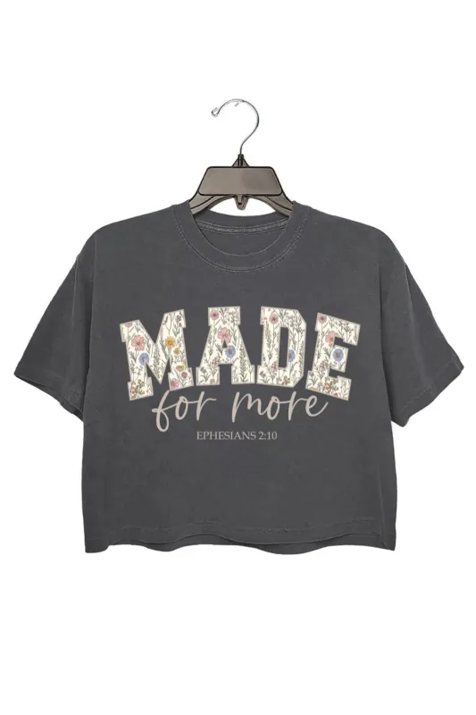 Made For More Bible Verse Crop Top For Women sold by Fancy Tees