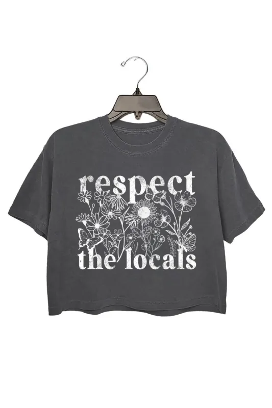 Respect The Locals Flowers Crop Top For Women made by Fancy Tees