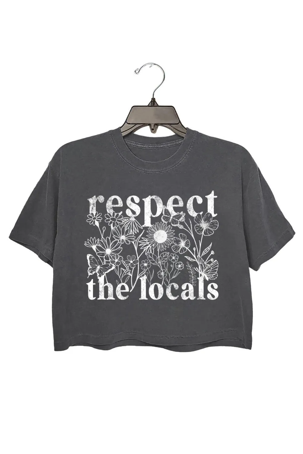 Respect The Locals Flowers Crop Top For Women sold by Fancy Tees