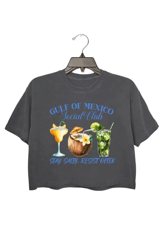 Gulf of Mexico Social Club Vacation Crop Top For Women sold by Fancy Tees