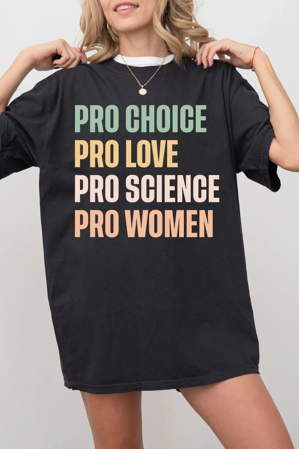 Pro Choice Pro Love Women Rights Tee For Women sold by Fancy Tees product image thumbnail 3