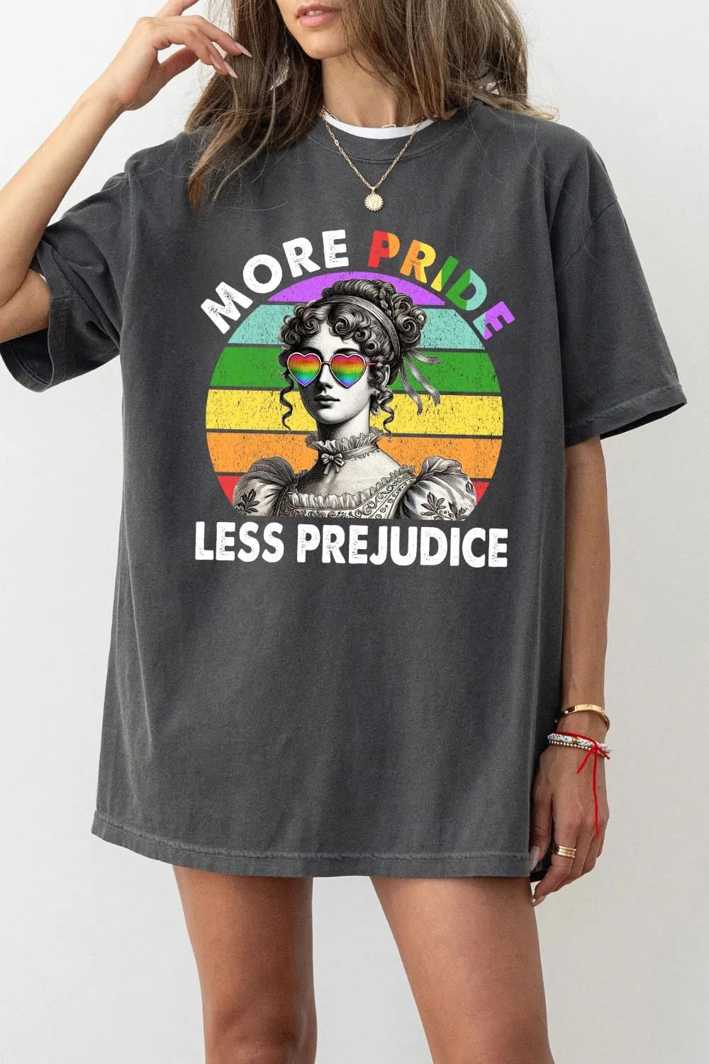 More Pride Less Prejudice Tee For Women sold by Fancy Tees