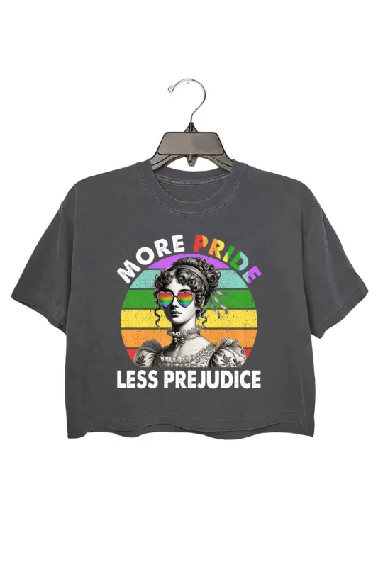 More Pride Less Prejudice Crop Top For Women sold by Fancy Tees