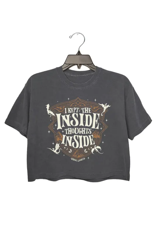 I Kept The Inside Thoughts Onyx Storm Crop Top For Women sold by Fancy Tees
