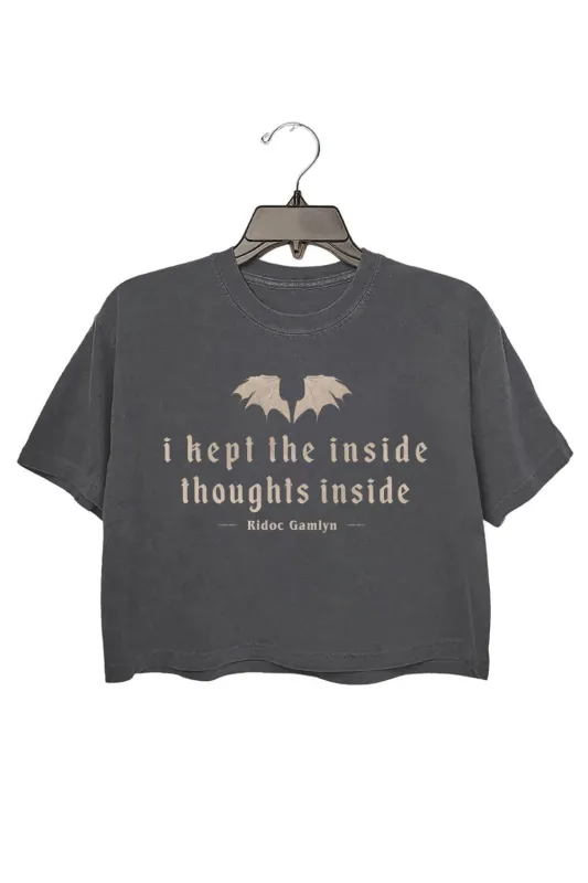 I Kept The Inside Thoughts Inside Crop Top For Women sold by Fancy Tees