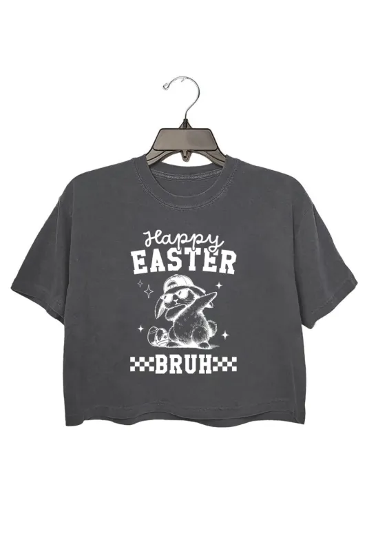 Happy Easter Bruh Bunny Crop Top For Women sold by Fancy Tees
