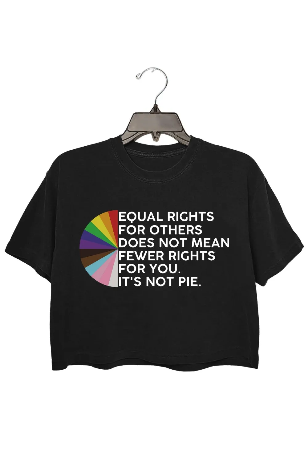 Equal Rights Is Not A Pie Crop Top For Women sold by Fancy Tees product image thumbnail 3