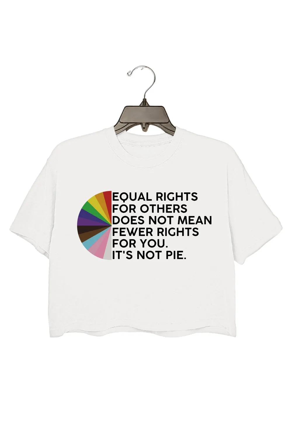 Equal Rights Is Not A Pie Crop Top For Women sold by Fancy Tees product image thumbnail 2