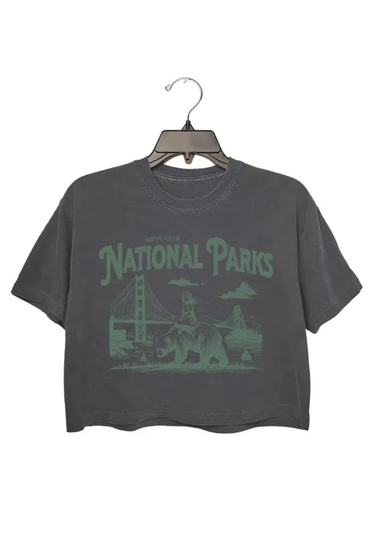 Save Our National Parks Crop Top For Women sold by Fancy Tees
