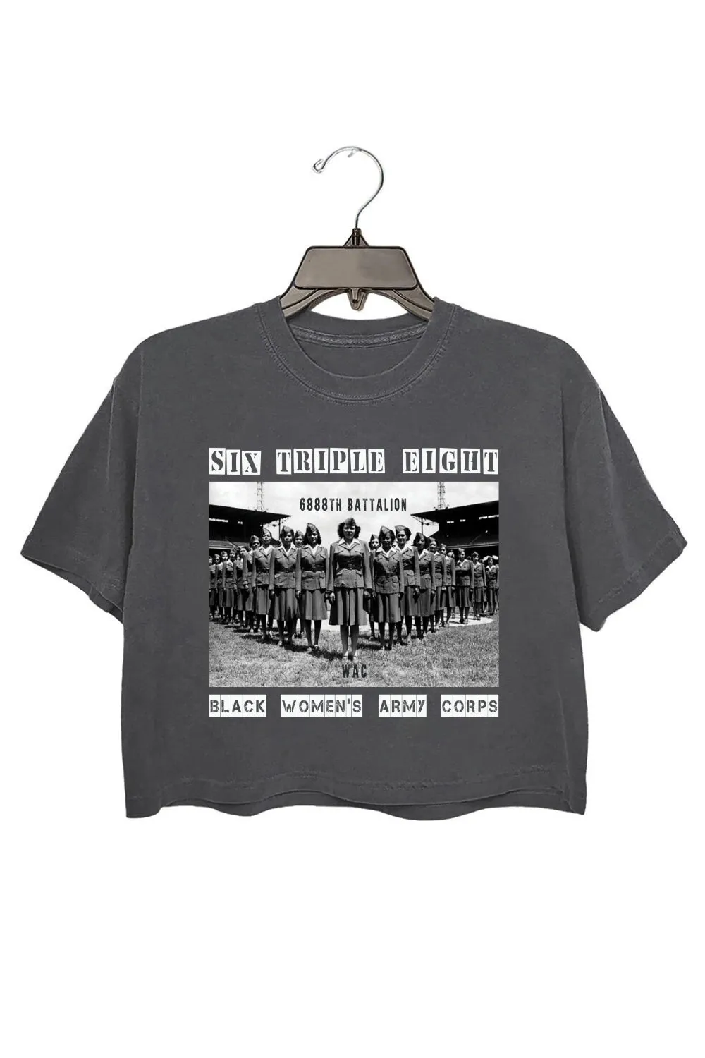 6888th Six Triple Eight Black Women's Army Crop Top For Women sold by Fancy Tees
