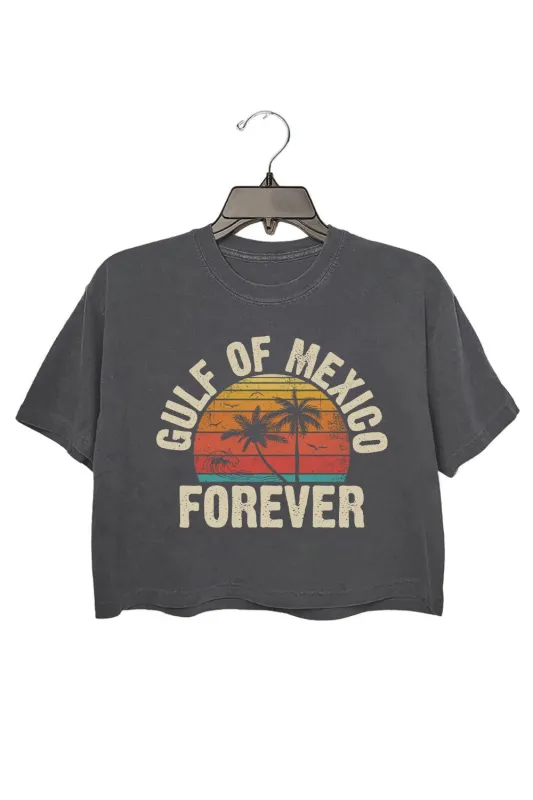 Gulf Of Mexico Forever Crop Top For Women sold by Fancy Tees