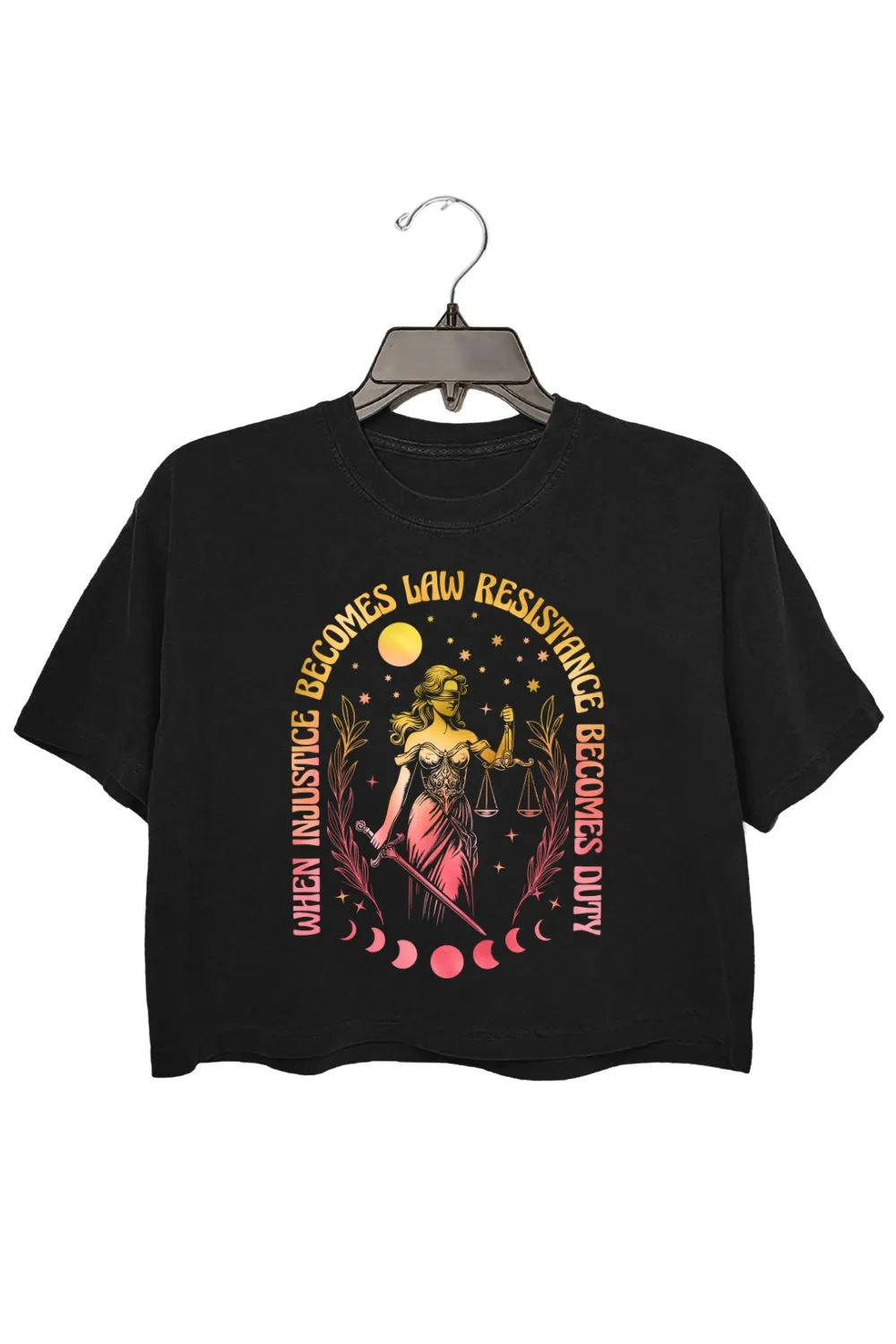 When Injustice Becomes Law Equality Activism Crop Top For Women sold by Fancy Tees product image thumbnail 2