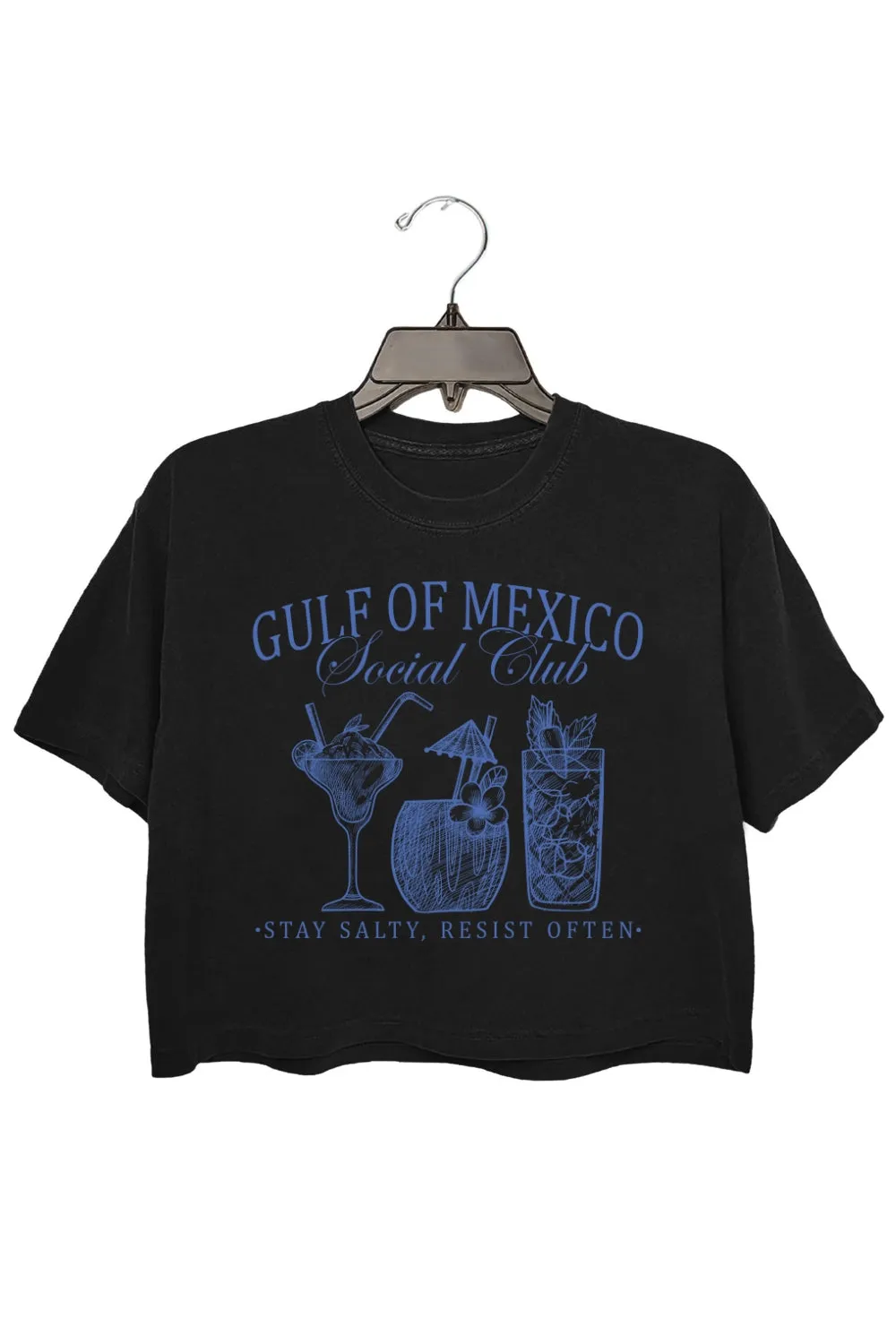 Gulf Of Mexico Social Club Funny Crop Top For Women sold by Fancy Tees product image thumbnail 2