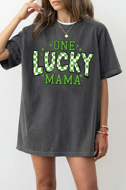 One Lucky Mama Tee For Women sold by Fancy Tees