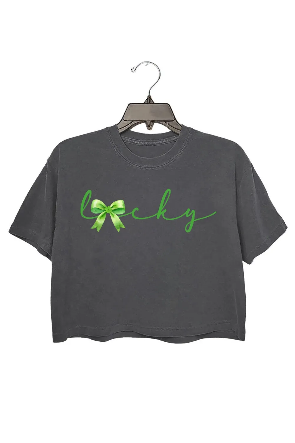 Lucky St.Patricks Day Coquette Crop Top For Women sold by Fancy Tees
