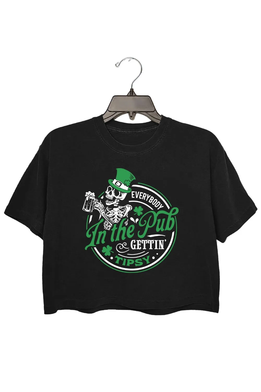 Everybody In The Pub Gettin Tipsy Crop Top For Women sold by Fancy Tees product image thumbnail 3