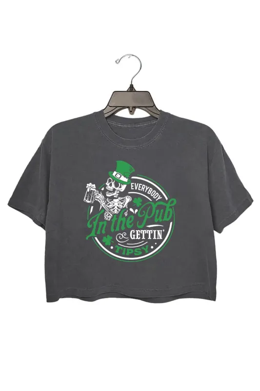 Everybody In The Pub Gettin Tipsy Crop Top For Women sold by Fancy Tees