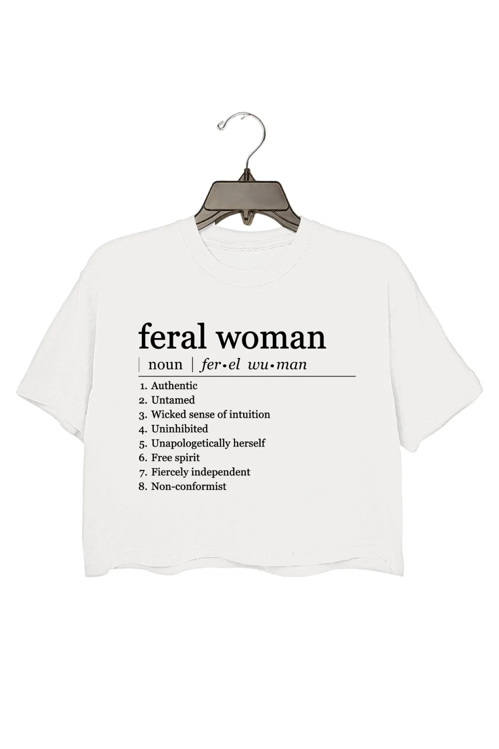 Feral Woman Definition Crop Top For Women sold by Fancy Tees product image thumbnail 2