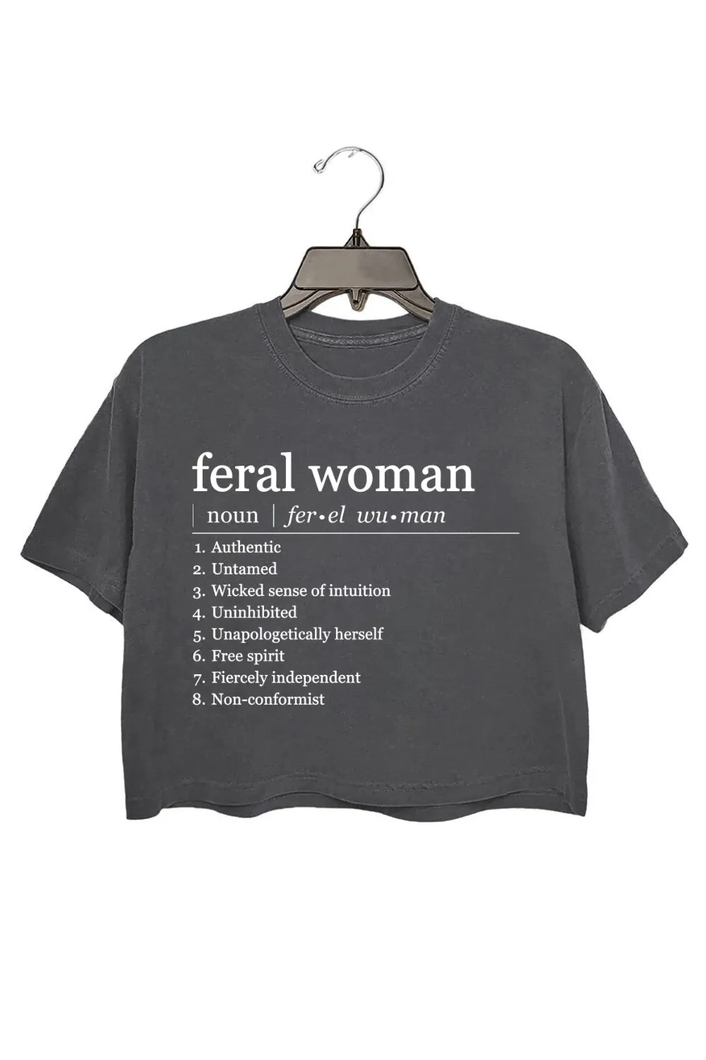 Feral Woman Definition Crop Top For Women sold by Fancy Tees