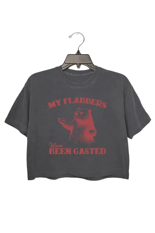 All of My Flabbers Are Gasted Bear Crop Top For Women sold by Fancy Tees