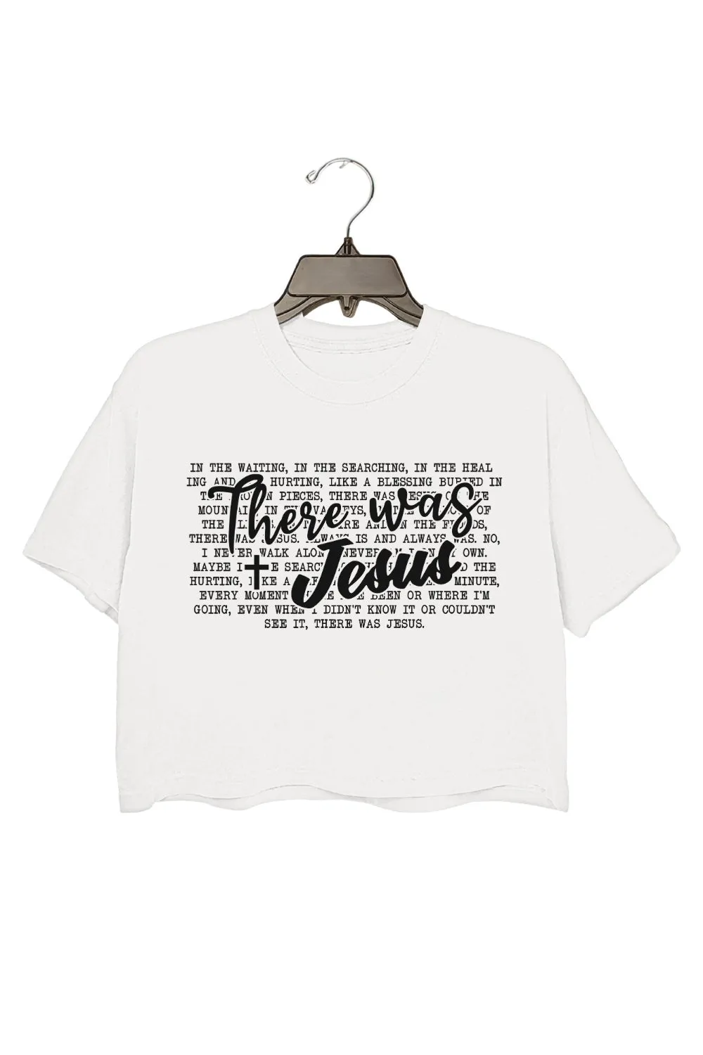 There Was Jesus Bible Verse Crop Top For Women sold by Fancy Tees